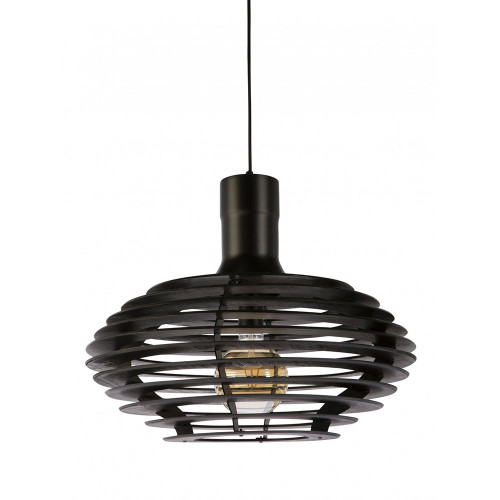 Galattica Black Timbeer Veneer Pendant Light