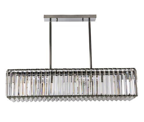 Modern 5 Light Cystal Bar Pendant Light - Chrome