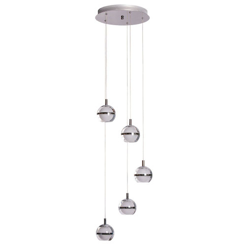 Capsule LED 5 Light Cluster Pendant Light - Lights Off