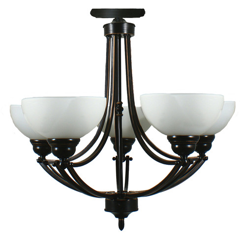 Houston 5 Light Bronze Close to Ceiling Light