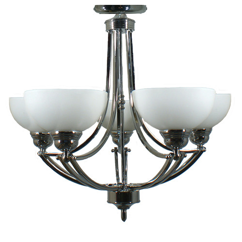 Houston 5 Light Chrome Close to Ceiling Light