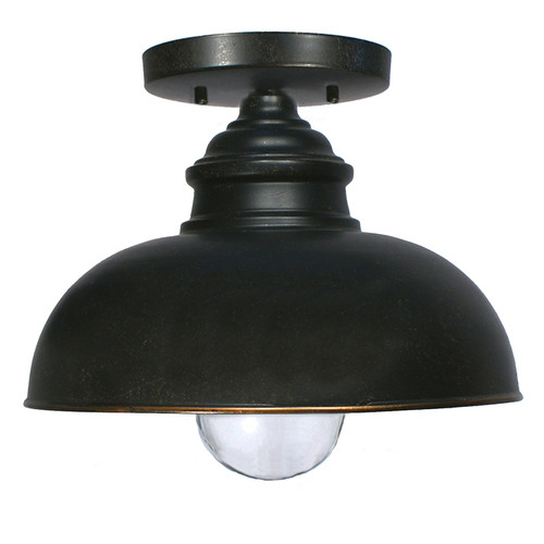 Hull Antique Bronze Exterior Close to Ceiling Light