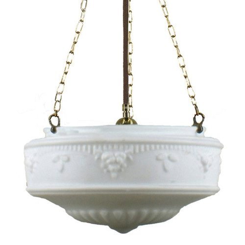 Senator Matt Opal Glass Triple Chain Pendant - Brass