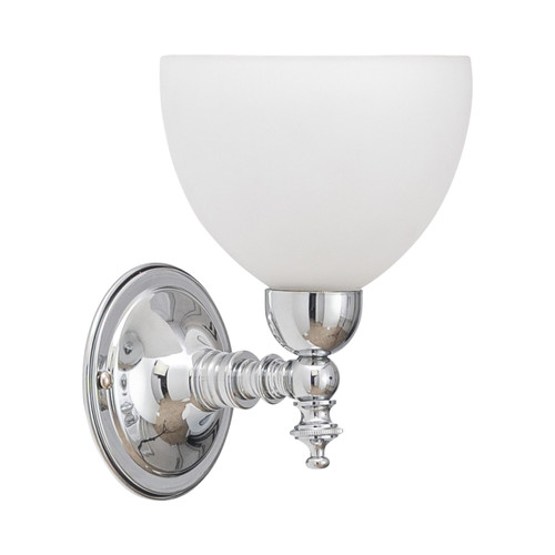 Koscina Bell Opal Glass Wall Light - Chrome