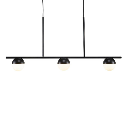 Contina 3 Light Linear Black Modern Pendant Light 