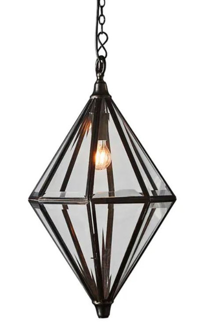 Cliff Antique Bronze Diamond Pendant Light