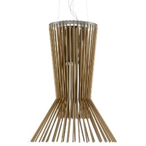 Brown Aluminium Lines Feature Pendant Light