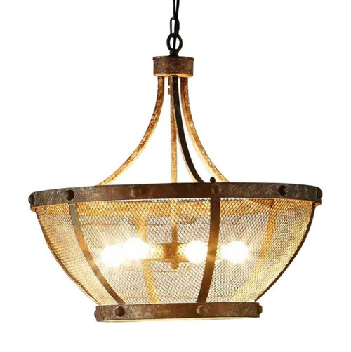 Mesina Basket Rustic Pendant Light