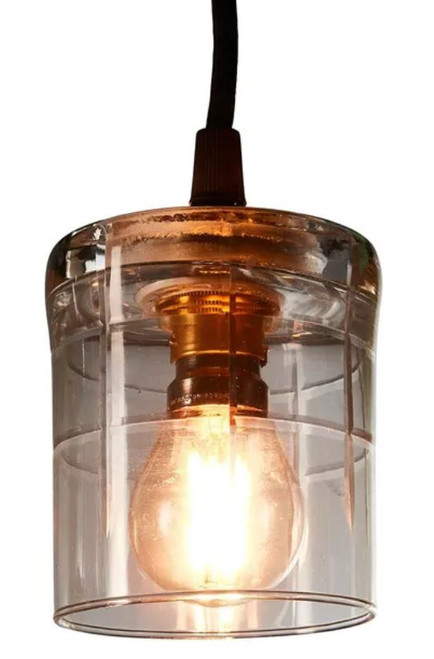 Ambrose Square Hand Cut Glass Pendant Light 
