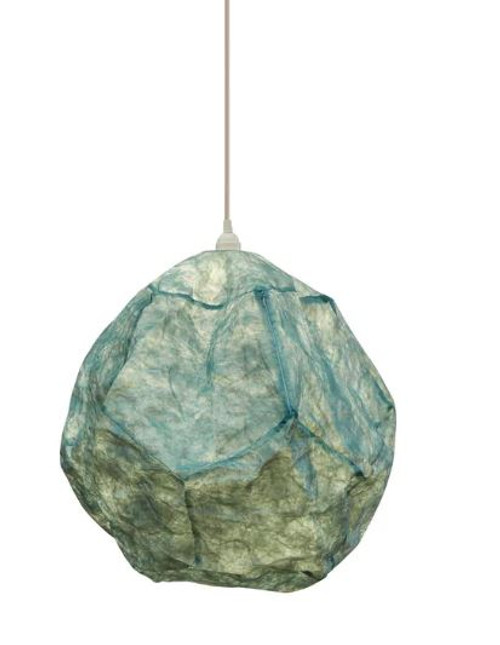 Igneous Sky Blue Round Paper Pendant Light