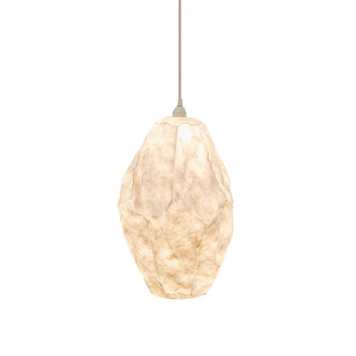 Halite White Oval Paper Pendant Light