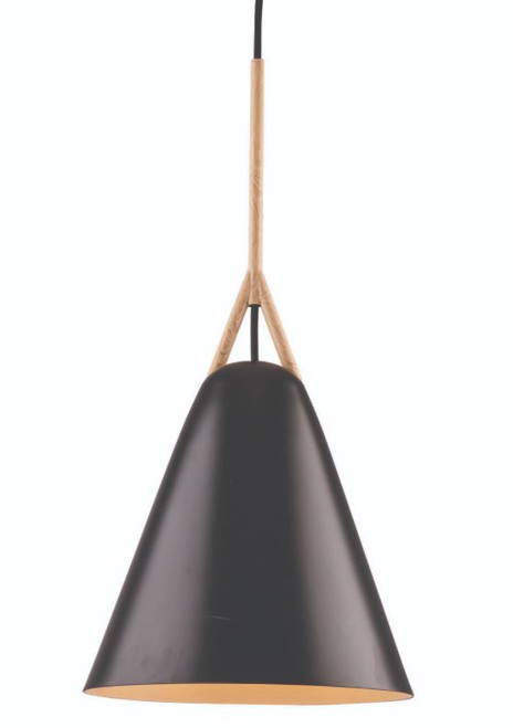 Barron Matt Black Cone Pendant Light - Large
