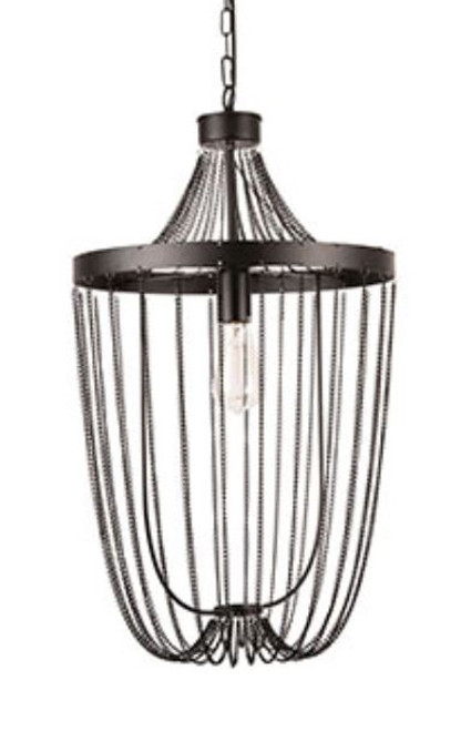 Thalia Black Chain 1 Light Pendant Light