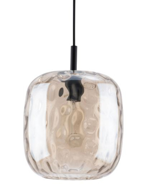 Gretel Amber Dimpled Glass Pendant Light