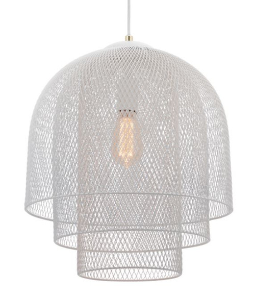 Payton 3 Tier White Wire Mesh Pendant Light