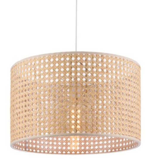 Zia Natural Woven Rattan Pendant Light - Large