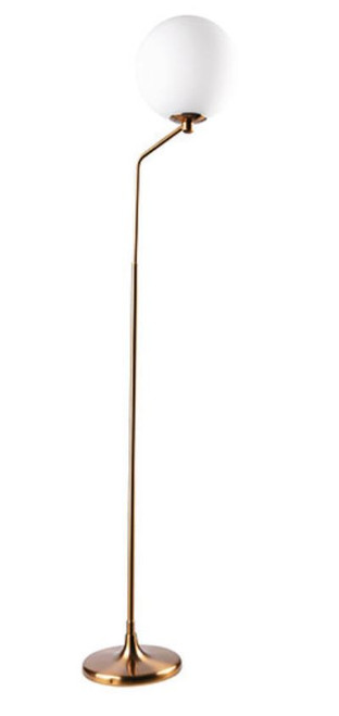 Madelyn Brushed Brass Round Floor Lamp