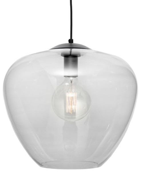 Selena 1 Light Clear Bell Pendant Light - Large