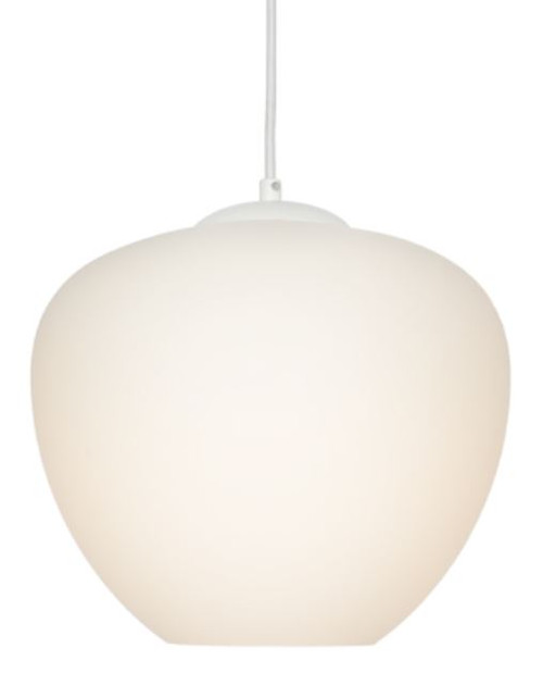 Selena 1 Light White Bell Pendant Light - Large