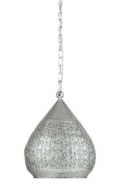 Melilla Moroccan Silver Steel Pendant Light