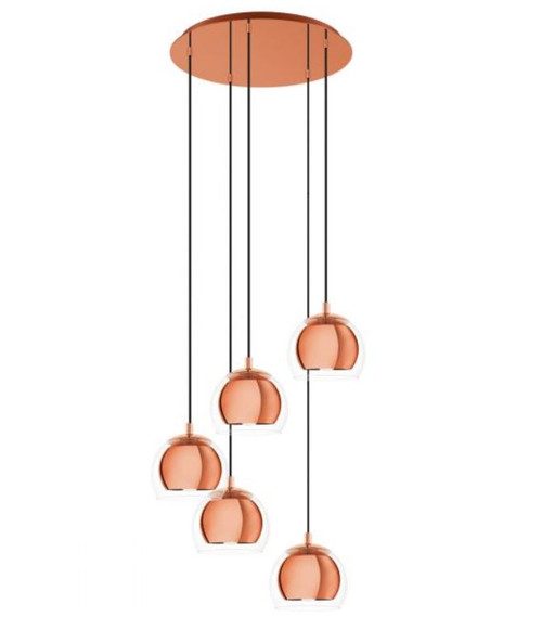 Rocamar Copper 5 Light CLuster Pendant Light 