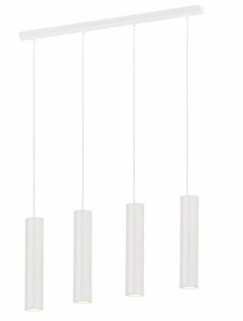 Terrasini 4 Light Cylinder White LED Cluster Pendant Light