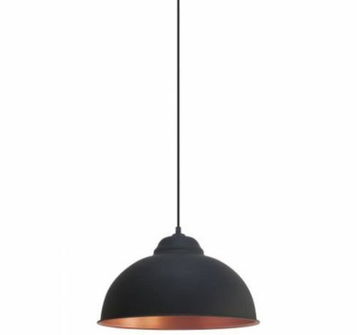 Truro Dome Black Copper Pendant Light