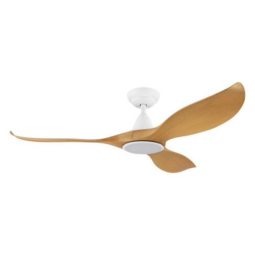 Noosa 52" DC ABS Ceiling Fan with LED Light - Bamboo and White