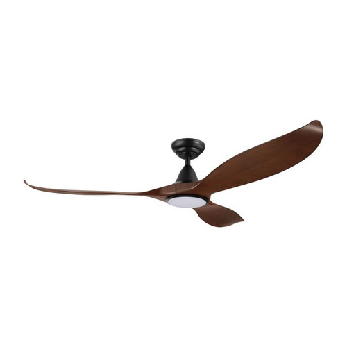 Noosa 60" DC ABS Ceiling Fan with LED Light - Aged Elm and Black