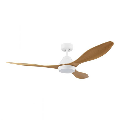 Nevis 52 DC Ceiling Fan with LED Light - Bamboo and White