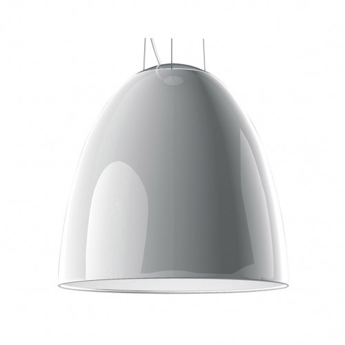 Gloss White Carbon Steel Bell Pendant Light - Large