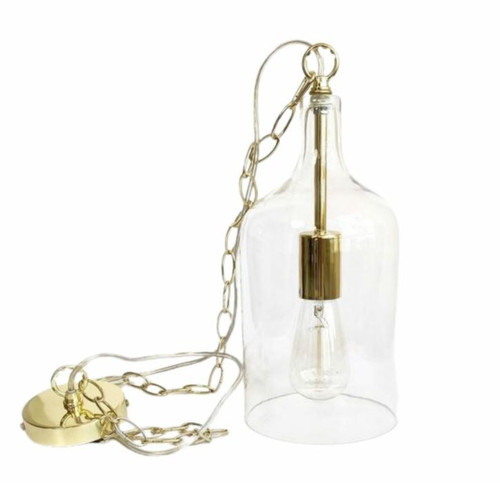 Kyndall Bell Gold Glass Pendant Light