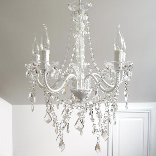 Cadence 5 Light French Provicial Clear Glass Crystal Chandelier
