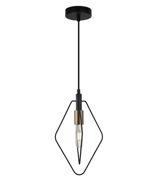 Karvina Diamond Black Wire Industrial Pendant Light