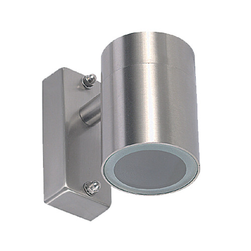 Tube Halogen Single Outdoor Wall Light - Silver