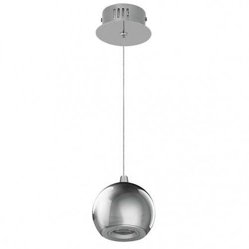 Sphere LED Metal Chrome Pendant Light