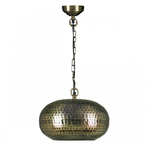 Adra Orb Bronze Moroccan Metal Pendant Light