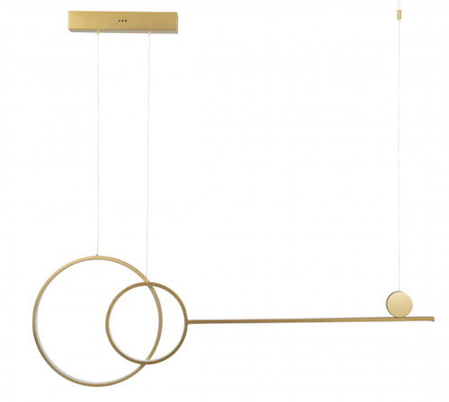 Bici Modern 2 Rings Gold Linear Pendant Light