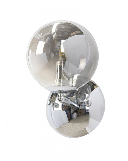 Modern 1 Light Chrome Globe Wall Light