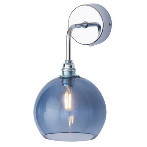 Rowan Dome Deep Blue Glass Wall Light