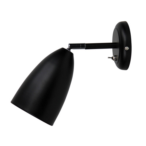 Samuel Black Adjustable with Switch Wall Light