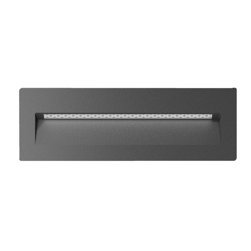 Zeth Long Dark Grey Recessed LED Step Light