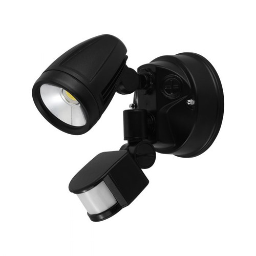 Chopper Black 1 Head Spot Tri Colour LED Security Light with Sensor