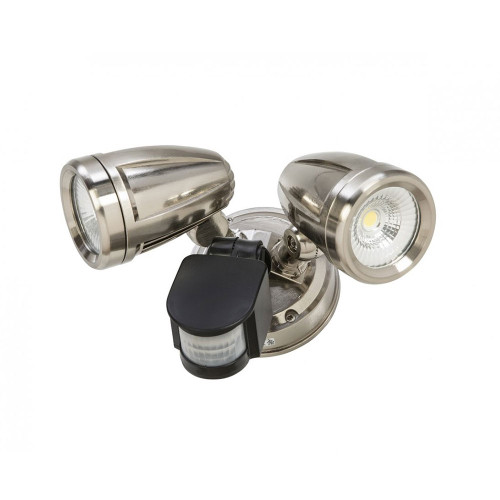 Melo 2 Light Polished Aluminum Adjustable LED Security Light with Sensor