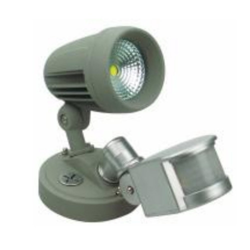 Mega Spot Single Head Silver LED Flood Security Light with Sensor