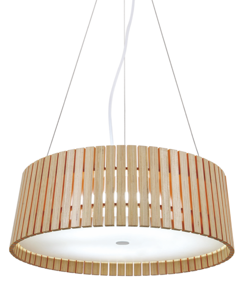 Round Wooden Pendant Lamp