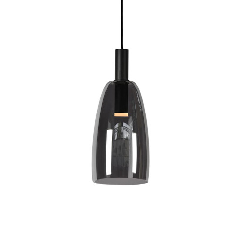 Candle Black Smoke Glass Pendant Light - Large 