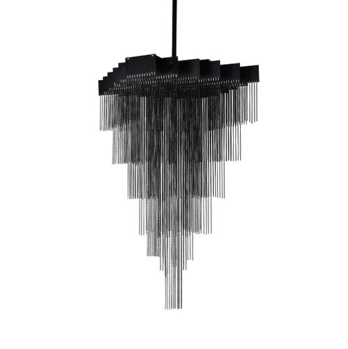 Chandon Black Cascading Metal Pendant Light