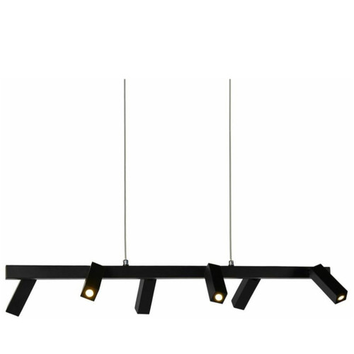 Guarder 6 Light Black Linear Pendant Light