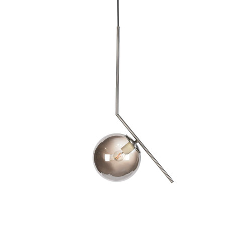 Luna Nickel and Smoke Pendant Light